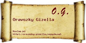 Oravszky Gizella névjegykártya